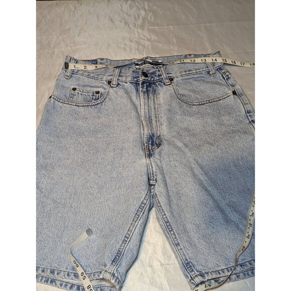Men's Easy Fit Best Basics Gap Denim Size 33 Distressed Light Wash Dad Short Y2K - Picture 12 of 16